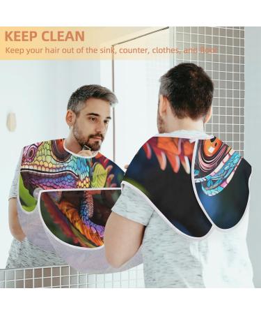 Chameleon Beard Bib Apron | Beard Hair Catcher for Men | Perfect Gifts for Dad Fathers Day Anniversary Christmas | Includes 2 Suction Cups - Buy Online on GoSupps.com