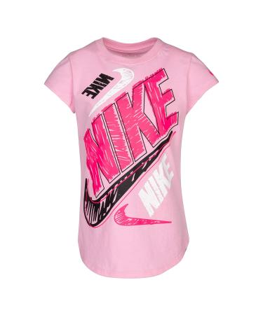 Nike Girl's Short Sleeve Graphic T-Shirts (Little Kids) 6 Pink
