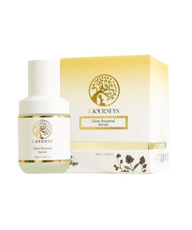 7 Journeys Glow Renewal Serum 45ml Lightweight Fast-Absorbing Hydrating Serum with Peptides Niacinamide for Sensitive Dull and Combination Skin
