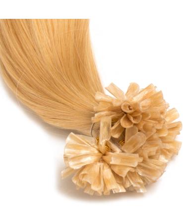 Middle Blonde Keratin Bonding Extensions - 100% Remy Human Hair | 50x 1g 45cm U-Tip Strands - Color #22 - Buy Online on GoSupps.com