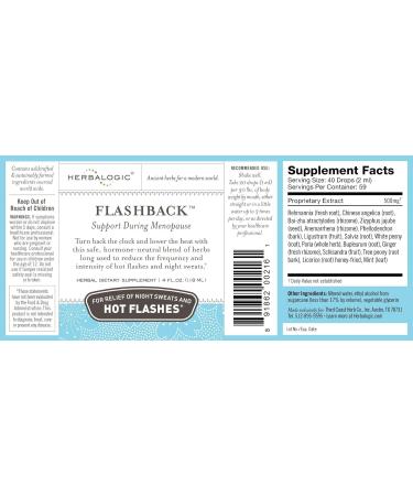 Herbalogic Flashback Liquid Herb Drops - Menopausal Relief - 4 Fl. Oz - Buy Online on GoSupps.com