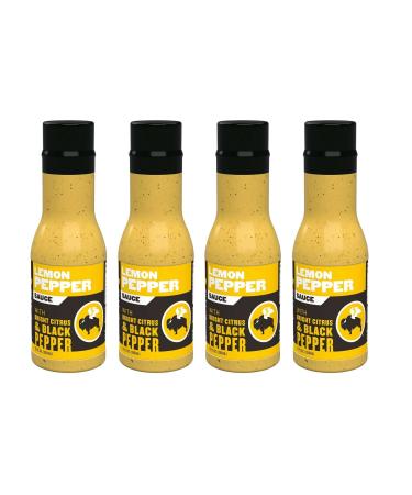 Al Amin Foods Lemon Pepper Sauce with Bright Citrus & Black Pepper- 4 Bottles 12 fl.oz ( 355g) each. By Buffalo Wild Wings