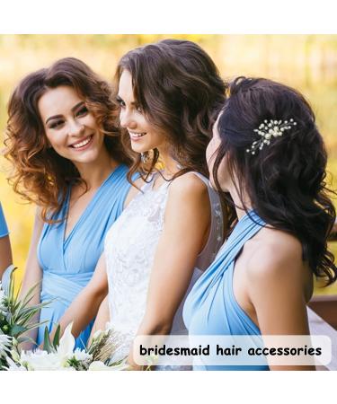 Luckyvestir Pearl Rhinestone Bridal Hair Comb - Silver Wedding Hair Accessory for Brides - Buy Online on GoSupps.com
