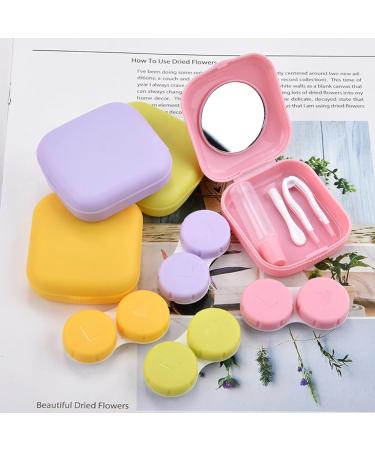 Laurag Candy-Colored Portable Contact Lens Container with Tweezers & Suction Rod - Easy Small Matte Finish for International Shipping - Buy Online on GoSupps.com