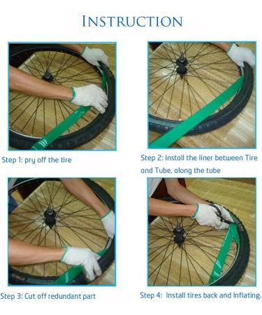 Mountain Bike Tire Liner - 24, 26, 29 Inch Bicycle Tire Protector - Buy Online on GoSupps.com