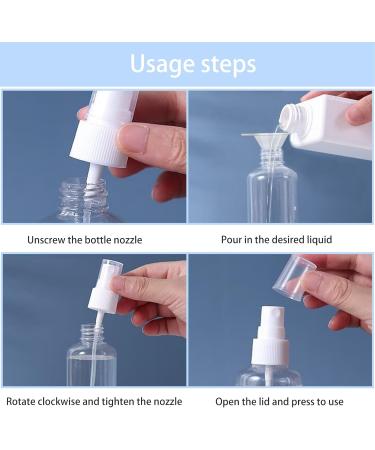 Nutabevr 4x100ml & 4x50ml Reusable Spray Bottles Set with 8 Labels Ideal for Garden Hairdressing Travel & Cosmetics - Refillable & Eco-Friendly - Buy Online on GoSupps.com