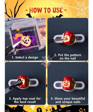 Ebanku 36 Colographic Nail Seedlets - Glittering Halloween Spider Laser Nail Sequins for 3D Holographic Manicure Art - Buy Online on GoSupps.com