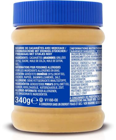 Skippy Super Chunk Peanut Butter - Crunchy Chunks & American Flavor - Palm Oil Free - 340g - Buy Online on GoSupps.com