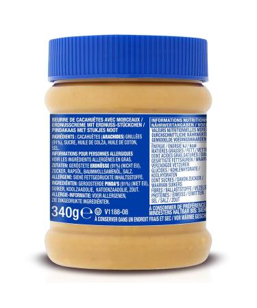 Skippy 6x 340g Super Chunk Peanut Butter - Crunchy No Palm Oil 91% Peanuts Full Flavor | Delicious Peanut Butter 6-Pack - Buy Online on GoSupps.com