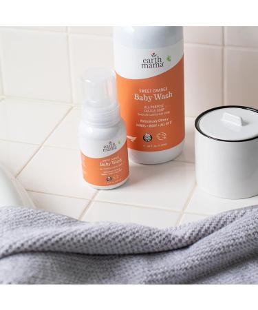 Earth Mama Sweet Orange Foaming Hand Soap 5.3oz | All-Purpose Castile Body Wash | Vegan & Organic - Buy Online on GoSupps.com