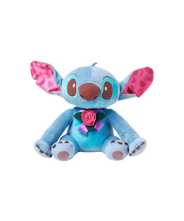 Disney Store Official Stitch Sweetheart Medium Soft Toy Lilo & Stitch 29cm/11 Valentine's Day Gift Plush Cuddly Figure Character with Heart Printed Ears and 3D Flower - Suitable for Ages 0+ Stitch - Sweetheart