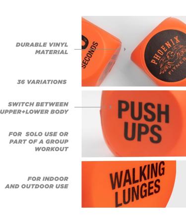 Phoenix Fitness Exercise Cubes - Versatile Cardio & HIIT Workout Cubes for Home & Gym - Full Body Training in Orange - Buy Online on GoSupps.com