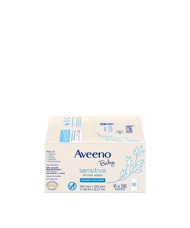 Aveeno Baby Sensitive All Over Wipes  Hypoallergenic & Fragrance-Free  56 Count (Pack of 6) Aveeno Baby All Over Wipes 336 ct - Buy Online on GoSupps.com