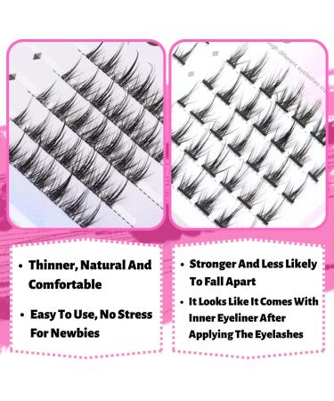 SLONG Manga Anime Cluster Lashes Extension Kit - Thin Clear Band for Natural Look, Cosplay Makeup Tools (UP-02) - Buy Online on GoSupps.com