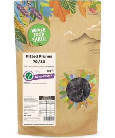 Wholefood Earth Organic Dried Figs 2 kg | Raw | Sundried | GMO Free | Vegan | High Fibre | Certified Organic & Pitted Prunes 70/80 1kg | GMO Free | Natural | Vegan | High Fibre - Buy Online on GoSupps.com