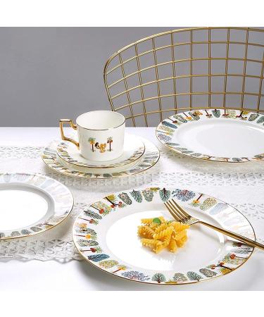 8 Piece Porcelain Dinnerware Set Creative Hand-Painted Dinner Plate Sets Home Kitchen Ceramic Dish for Steak Spaghetti Waffle Salad Plate (Size : 8 Pieces) - Buy Online on GoSupps.com