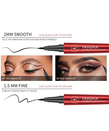 AZLESLOG Black Waterproof Eyeliner and 4D Silk Fiber Mascara Set - Long-Lasting, No Clumping, Natural-Looking Brows, All-Day Wear - Buy Online on GoSupps.com