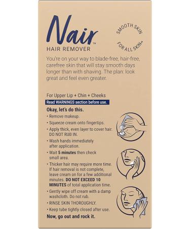Nair Moisturizing Face Cream Hair Remover 2 oz - Pack of 12 | International Shipping Available - Buy Online on GoSupps.com