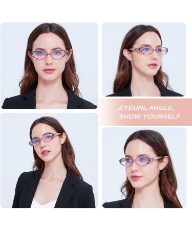 EYEURL Blue Light Blocking Reading Glasses for Women - 4 Pack Mix Colors 1.5x - Lightweight Oval Computer Readers with Anti Glare & UV Protection - Buy Online on GoSupps.com
