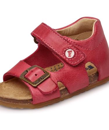Falcotto BEA Leather Sandals - 3.5 UK Child - Fuchsia | High-Quality Kids Footwear - Buy Online on GoSupps.com