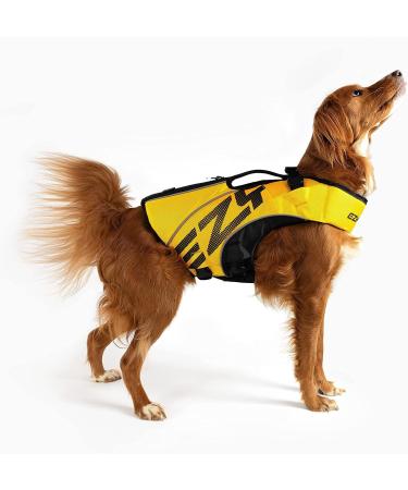 Ezydog Premium Life Jacket for Dogs - DFD X2 Vest for Small Medium & Large Dogs - Rescue Vest with Handle (XL Yellow) - Best Safety Gear for Water Adventures - Buy Online on GoSupps.com