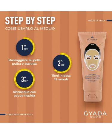  GYADA COSMETICS GYADA COSMETICS Face Scrub 2 in 1 Mask Exfoliating and Purifying Makes Skin Moisturized and Non-Irritated with Coconut Oil and Shea Butter 15ml - Buy Online on GoSupps.com
