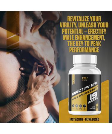 ERECTIFY MAX Pills for Men Fast Acting Erection Support | New Ultra Dosed Male Enhancement to Maximize Blood Flow Thickness & Boost Libido | Horny Goat Weed + 18 Ingredients - 60 Tablets 60 Count (Pack of 1) - Buy Online on GoSupps.com