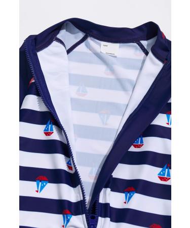 Bonverano Baby Boys Swimsuit UPF 50+ Sun Protection | 9-12 Months | Full-Length Zipper One Piece Swimwear - Buy Online on GoSupps.com