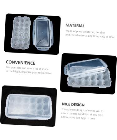 Hemoton 3pcs box Practical Portable Useful Kitchen Case Lid Organizing with Eggs Covered Holder Multi-grid Whitex3pcs 32x18cmx3pcs - Buy Online on GoSupps.com
