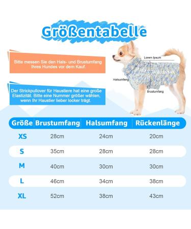 Slowton Dog Sweater for Small Dogs | Turtleneck Pet Sweater | Winter Knitting Sweater for Chihuahua & Dachshund | Light Blue XL Size - Buy Online on GoSupps.com