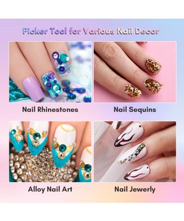Makartt 6Pcs Nail Art Brushes Kit - Liner, Flat, Round & Angled Gel Nail Brushes, Dotting Tools, Rhinestones Picker - Perfect for Nail Salon and DIY Home Manicures - Buy Online on GoSupps.com