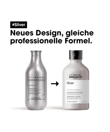 L'Or al Professionnel Silver Shampoo for Fine Gray & Bleached Hair - Anti-Gelbstich Violet Pigment - 300ml Expert Series - Buy Online on GoSupps.com