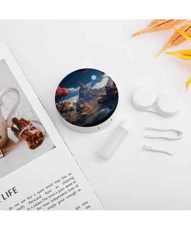 Fantasy Town Print Contact Lens Case | Travel-Friendly Contact Lens Care Box | Durable Plastic Design - Buy Online on GoSupps.com