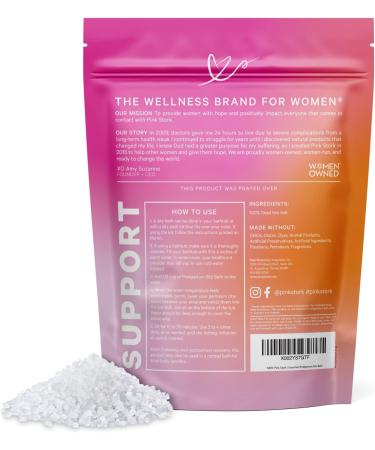 Pink Stork Postpartum Sitz Bath Soak - Dead Sea Salt for Perineal Care & Recovery - Labor and Delivery Essentials - 1 lb - Buy Online on GoSupps.com