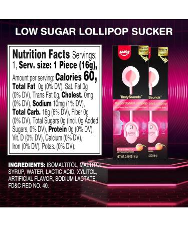 Amos TastySounds Candy Lollipop Peach Nectar Flavour 16g (Pack of 2) | Individually Packed Recordable Music Lollipop - Buy Online on GoSupps.com