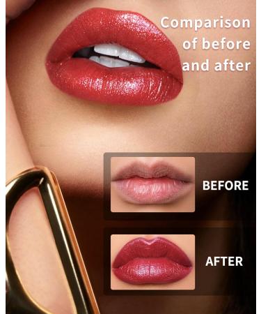Shimmer Lipstick for Women - Long Lasting Metallic 3D Shine Hydrating Diamond Nude Glitter Lip Balm & Glossy High Impact Color - Nonstick Full-Coverage Makeup - Buy Online on GoSupps.com