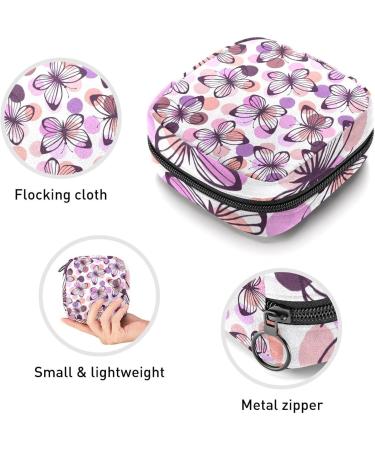 Multicolored Butterflies Polka Dot Women's Storage Pocket for Menstrual Cups & Tampons - Portable Period Bag for Teens & Women - Buy Online on GoSupps.com