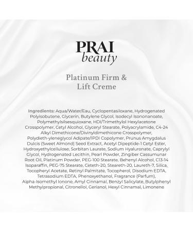 PRAI Beauty Platinum Firm and Lift Creme - Hydrating Face Moisturizer for All Skin Types Firming & Lifting 1.7 Oz - International Shipping Available - Buy Online on GoSupps.com