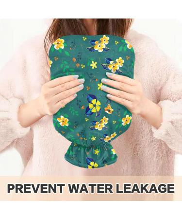 Mnsruu 2L Hot Water Bottle - Yellow Flower Design with Soft Cover | Perfect Gift for Women & Kids | Ideal for Christmas - Buy Online on GoSupps.com