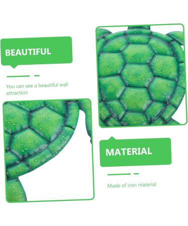 HOOTNEE Wall Art Crafts Iron Crafts Adorn Iron Turtle Decor Room Decor 21x21cm Green - Buy Online on GoSupps.com