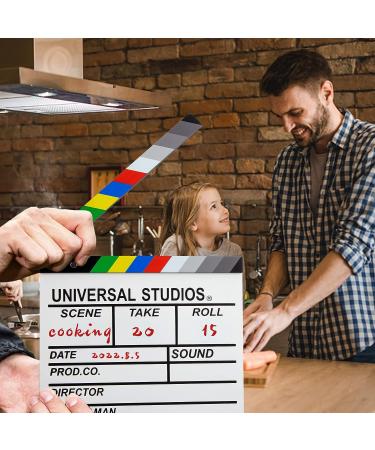 MCPINKY White Wooden Clapper Board - Rainbow Film Slate for Director Props - Buy Online on GoSupps.com