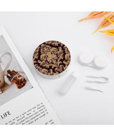 Stylish Damask Pattern Contact Lens Case | Travel-Friendly Lens Care Box - Buy Online on GoSupps.com