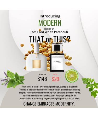 MODERN | Inspired by TF WHITE PATCHOULI | Pheromone Perfume for Women | Extrait De Parfum | Long Lasting Clone Essential Oils Fragrance | Perfume De Mujer | (30 ml / 1 Fl Oz) 1 Fl Oz (Pack of 1) - Buy Online on GoSupps.com