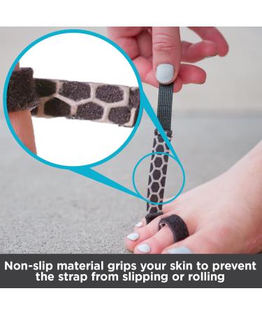 BraceAbility Buddy Tape Toe Splint Wraps - Non-Slip Taping Straps for Toe Injuries (2-Pack) - Buy Online on GoSupps.com