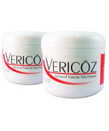 Vericoz Advanced Varicose Vein Formula - Fade Out Appearance of Spider Veins - 2 Jars