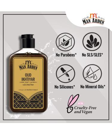 Oud Ikhtiyar Luxury Body Wash with Shea Butter & Vitamin E - 250ml | International Shipping Available - Buy Online on GoSupps.com