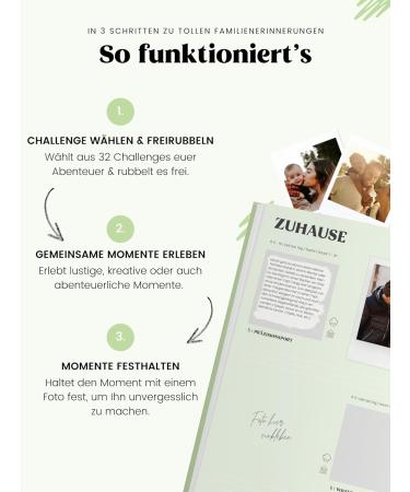 Memories2Make Challenbuch | 32 Family Adventures | Perfect Gift for Christmas Easter Anniversaries & Weddings | Personalizable Souvenir Book - Buy Online on GoSupps.com