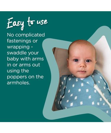 Tommee Tippee Original Grobag Swaddle Bag 3-6m 1.0 TOG Soft Navy Speckle - Hip-Healthy Design, Bamboo-Rich Fabric - Buy Online on GoSupps.com
