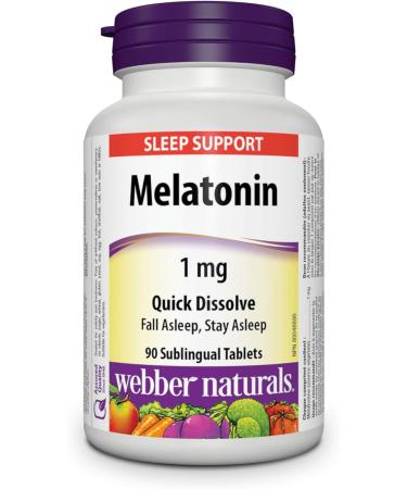 Webber Naturals Melatonin 1 mg 90 Quick Dissolve Tablets For Sleep Support Vegetarian & Magnesium 500 mg 60 Tablets Enhanced Absorption Mineral Supports Bone and Muscle Functions Vegan Tablets + Magnesium 500 mg - Buy Online on GoSupps.com