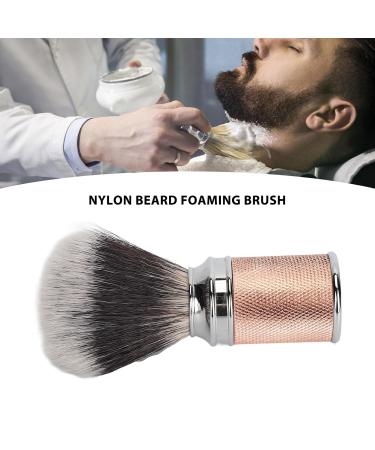 Rose Gold Synthetic Beard Foam Brush - Curved Handle Nylon Cleaning Tool for Perfect Beard Care - Buy Online on GoSupps.com
